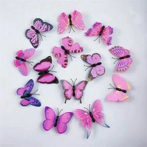 Dudlu Sponky do vlasů motýlci 10 ks - růžové