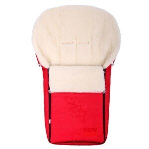Luxusní fusák s ovčím rounem New Baby Varianta: červený - červená
