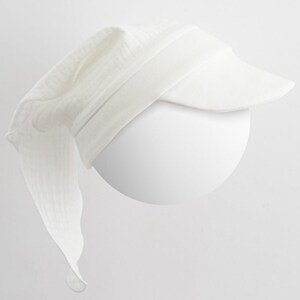 Letní holčičí mušelínový šátek s kšiltem New Baby Elizabeth Varianta: bílá/80 (9-12m)