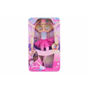 Barbie svítící magická baletka s růžovou sukní HLC25