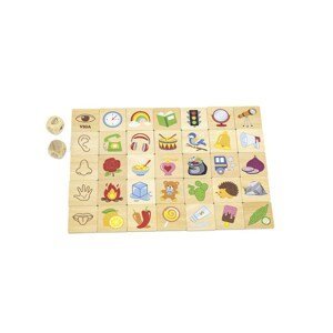 Dřevěné puzzle Smysly Viga - multicolor