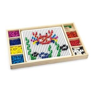 Dětská dřevěná mozaika a Člověče nezlob se Viga - multicolor