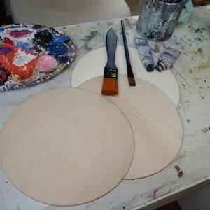 Dudlu Dřevěné kolečko na malování