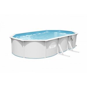 Nadzemní bazén oválný Hydrium, písková filtrace, schůdky,plachta, 6,10mx3,60m, výška 1,2m