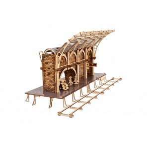 Ugears Dřevěná 3D mechanická stavebnice Harry Potter - vlakové nástupiště