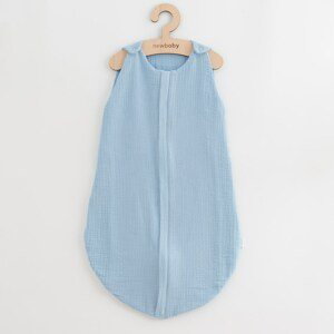 Mušelínový spací vak pro miminka New Baby - modrá/0-6 m