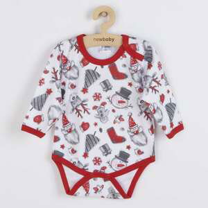 Kojenecké body s dlouhým rukávem New Baby Christmas - dle Varianta: obrázku/68 (4-6m)