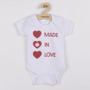 Body s potiskem New Baby MADE IN LOVE - dle Varianta: obrázku/86 (12-18m)