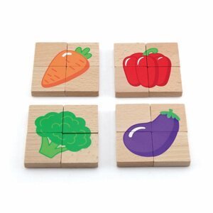 Viga Kojenecká mušelínová košiNew Baby Soft dress Varianta: Dřevěné magnetické puzzle Viga Ovoce a Zelenina - multicolor
