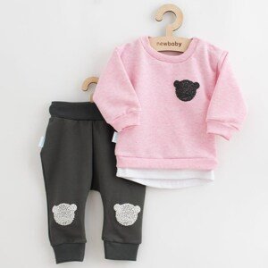 Kojenecká souprava tričko a tepláčky New Baby Brave Bear ABS Varianta: růžová/80 (9-12m)