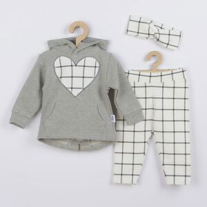 3-dílná holčičí bavlněná souprava New Baby Cool Girls Varianta: šedo-bílá - šedá/92 (18-24m)