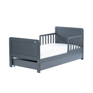 NEW BABY Dětská postel se zábranou Varianta: a šuplíkem Drewex Olek 140x70 cm grafit - šedá