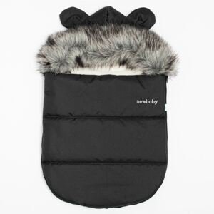 Luxusní zimní fusak s kapucí s oušky New Baby Alex Fleece Varianta: black - černá