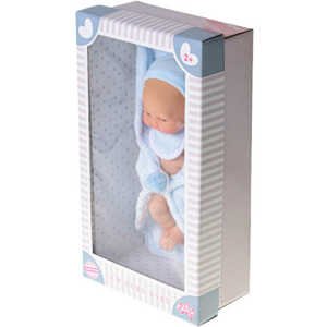 Dudlu Panenka miminko chlapeček 28cm tvrdé tělíčko s dečkou v krabici