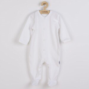 Kojenecký bavlněný overal New Baby Practical bílý kluk, vel. 92 (18-24m)