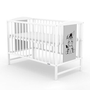 Dětská postýlka New Baby POLLY Zebra bílo-šedá