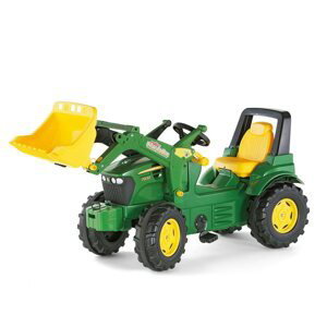 Šlapací traktor nakladač Rolly Toys John Deere Farmtrac zelený