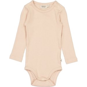 Wheat kojenecké body s dlouhým rukávem 9107 - rose dust Velikost: 86 Bavlna