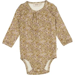 Wheat kojenecké body s dlouhým rukávem 9105 - fossil flowers Velikost: 92 Viskóza