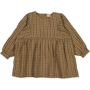 Wheat kojenecké šaty s dlouhým rukávem Julie 5370 - pine check Velikost: 80 Bavlna