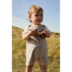 Wheat kojenecký svetr s krátkým rukávem Vilna 526 - eggshell Velikost: 62 Bio bavlna