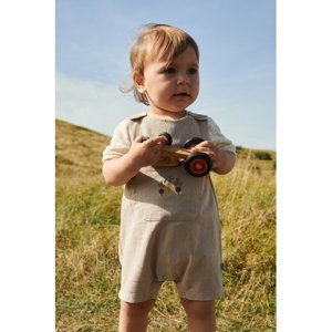 Wheat kojenecký svetr s krátkým rukávem Vilna 526 - eggshell Velikost: 68 Bio bavlna