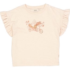 Wheat dívčí tričko Bee Bike 0105 - rose dust Velikost: 128 100% biobavlna