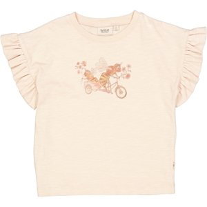 Wheat dívčí tričko Bee Bike 0105 - rose dust Velikost: 98 100% biobavlna