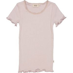 Wheat dívčí tričko s krajkou 0051 - soft lilac Velikost: 140 Biobavlna, modal