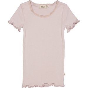Wheat dívčí tričko s krajkou 0051 - soft lilac Velikost: 98 Biobavlna, modal