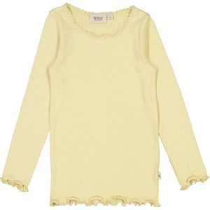 Wheat dívčí tričko s dlouhým rukávem s krajkou 0151 - yellow dream Velikost: 128 Biobavlna, modal