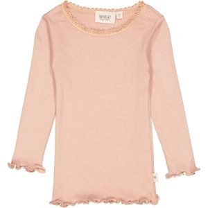 Wheat kojenecké dívčí tričko s dlouhým rukávem Lace 4151 - rose dawn Velikost: 80 Biobavlna, modal
