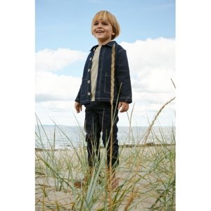 Wheat dětské tričko Lumi 2100 - warm stone stripe Velikost: 110 Biobavlna