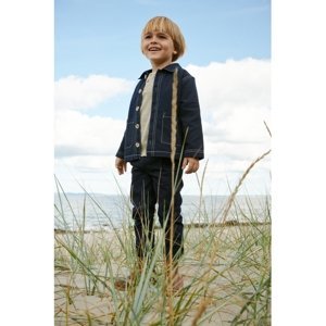 Wheat dětské tričko Lumi 2100 - warm stone stripe Velikost: 122 Biobavlna