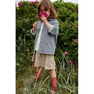 Wheat dívčí tričko Marie 0081 - chalk flowers Velikost: 104 100% biobavlna