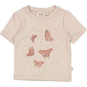 Wheat kojenecké tričko s krátkým rukávem Butterflies 4058 - pale lilac Velikost: 74 Organická bavlna