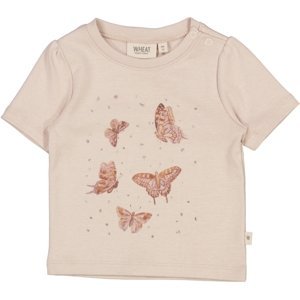 Wheat kojenecké tričko s krátkým rukávem Butterflies 4058 - pale lilac Velikost: 80 Organická bavlna