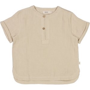Wheat dětská košile Abraham s krátkým rukávem 2605 - fossil Velikost: 104 Biobavlna