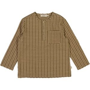Wheat dětská košile Bjørk s dlouhým rukávem 2674 - pine check Velikost: 116 Biobavlna