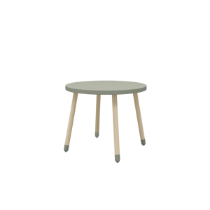 Flexa dřevěný kulatý stůl pro děti šedý Dots 8250103132 Masivní dřevo