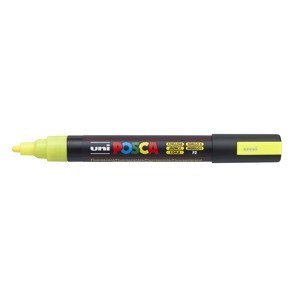 Uni-ball, PC-5M, Posca, akrylový popisovač, kusový, 1 ks Barva: Fluorescenční žlutá