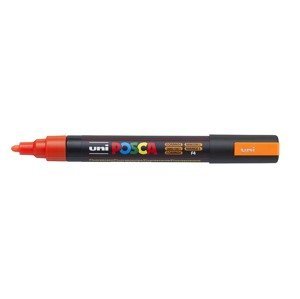 Uni-ball, PC-5M, Posca, akrylový popisovač, kusový, 1 ks Barva: Fluorescenční oranžová
