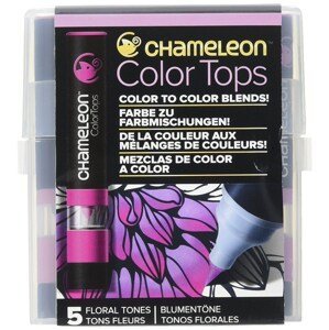 CHAMELEON, CT4512, Color tops, tonovací nástavce pro popisovače,  5 ks, Floral tones