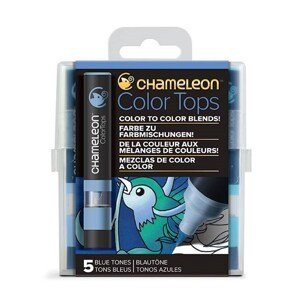CHAMELEON, CT4513, Color tops, tonovací nástavce pro popisovače,  5 ks, Blue tones