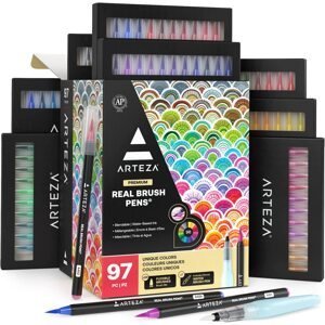 Arteza, ‎ARTZ-8192, Real Brush Pens, sada akvarelových štětečkových popisovačů, 97 ks, 2. jakost