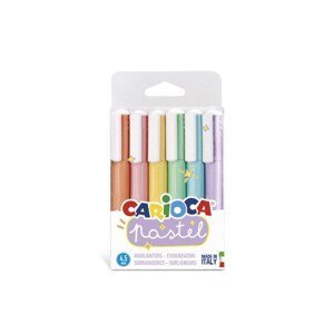 Carioca, 43033, sada zvýrazňovačů, pastelové barvy, 6 ks