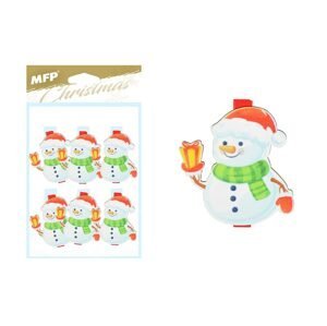 MFP, 8886095, vánoční dekorace, ozdobný kolíček, sněhulák, 6 ks