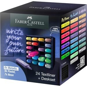 Faber-Castell, 254602, Textliner, sada zvýrazňovačů ve stolním boxu, 24 ks