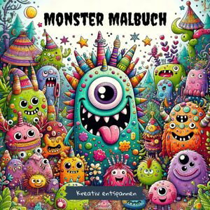 Malbuch Monster,  antistresové omalovánky, Elli Lange