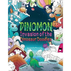 Dinomon - Invasion of the Dinosaur Doodles, antistresové omalovánky, Julia Rivers